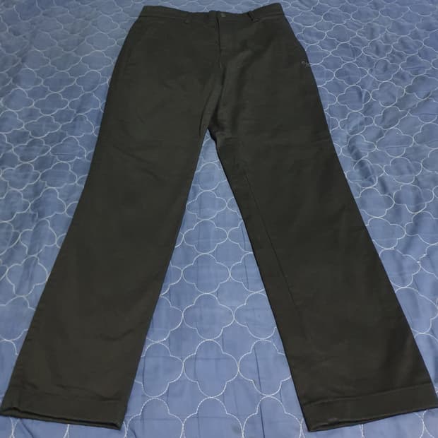 디스커버리 반밴딩 스판 코튼 팬츠 블랙 (30)