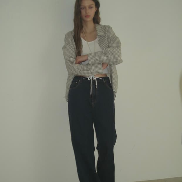 (1회착용) 헤더먼트 geek check shirts 셔츠