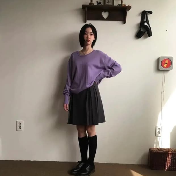 쉬이즈큐트 피크닉니트 라벤더