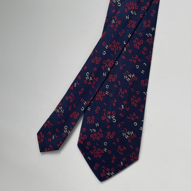 샤넬(CHANEL) 영문 모노그램 명품 정품 넥타이