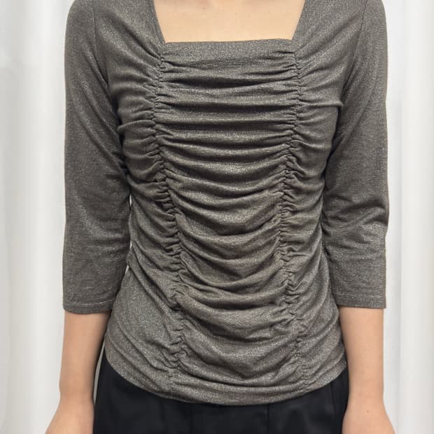 modify shirring glitter top