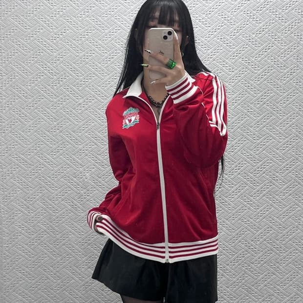 아디다스 희귀 리버풀 축구 트랙탑 져지 집업 L C08706