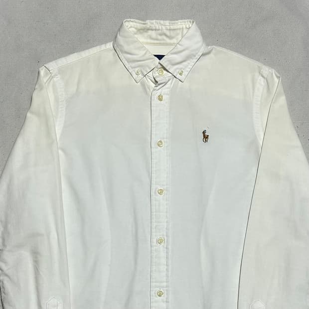 2 폴로랄프로렌 여성용 슬림핏 화이트 셔츠 