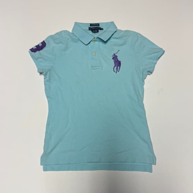 여성 폴로 랄프로렌 스키니핏 빅 포니 반팔 카라 티셔츠 S