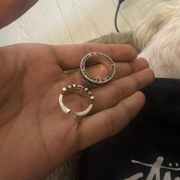 크롬하츠 미니플러스링,미니 더블플로랄링 세트