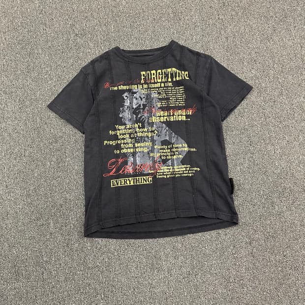 M)Japanese vintage 여성 y2k 그래픽 디테일 반팔