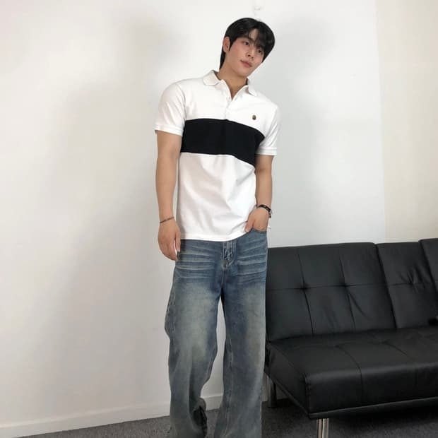 베이프 정품 헤드로고 pk 흰검