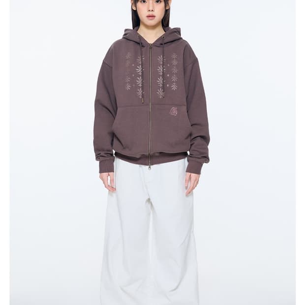 더콜디스트모먼트 후드 집업 