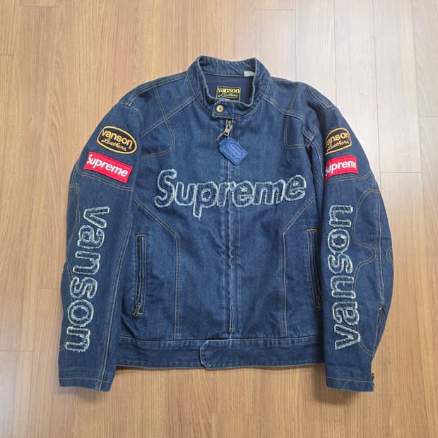 (L) 슈프림 x 밴슨 데님 자켓 블루