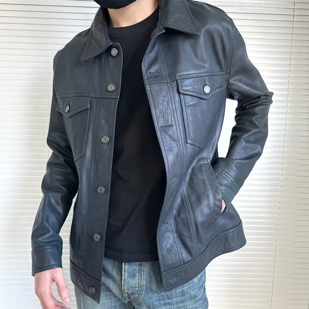 돌체앤가바나 2000s 고트스킨 레더 자켓