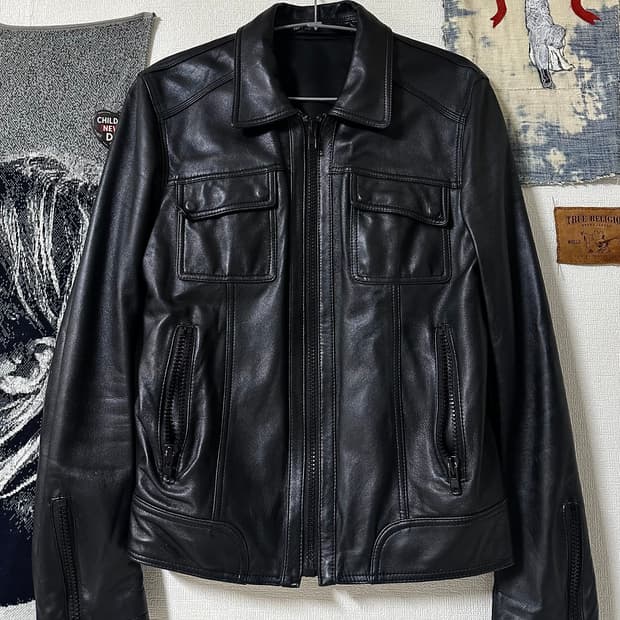 Italian Lambskin Leather Zip Jacket