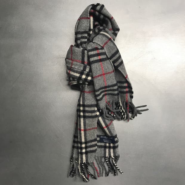 버버리 정품 램스울 머플러 그레이