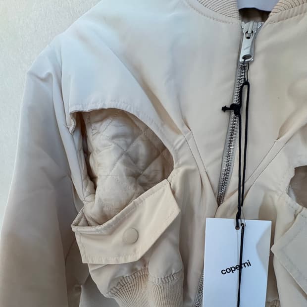 코페르니 coperni 2023 컷아웃 크롭 봄버자켓