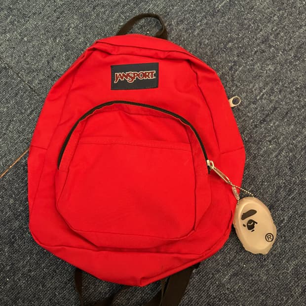잔스포츠 미니 백팩 레드 + 베이프 코인 홀더 키링