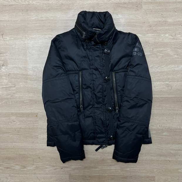 캘빈클라인 진스 여성 덕다운 로고 프린팅 패딩 점퍼 [블랙] S/90