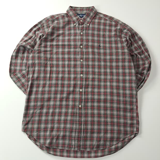 CA495 L 폴로 블레이크 90s 홀리데이 마드라스 체크 셔츠 남방