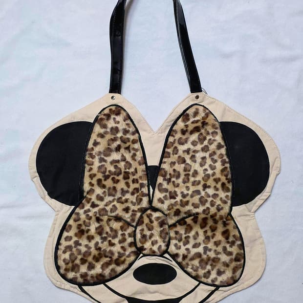 호피 리본 미니마우스 토트백