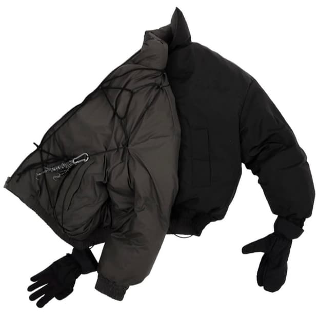 [OJOS] 오호스 타이 리버시블 패딩 블랙