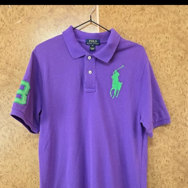 폴로 랄프로렌 퍼플 빅포니 반팔 카라티