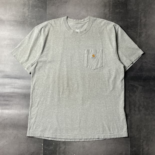 CARHARTT 칼하트K87 그레이 포켓 반팔 티셔츠 A01077