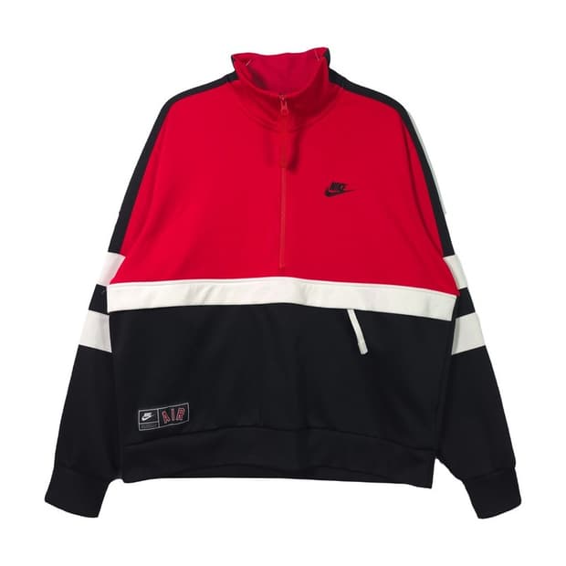 Nike Air Half Zip Track Top Red Black L
