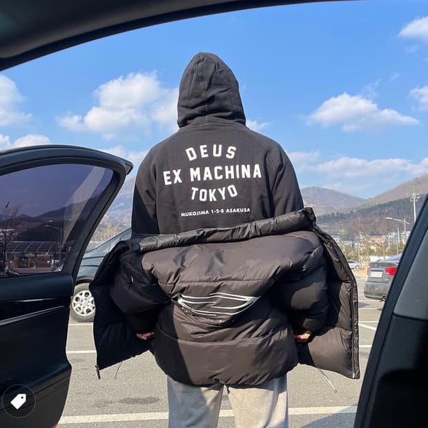 데우스 엑스 마키나 도쿄 2XL 후드티 블랙 민트급