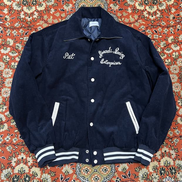 [F] 노마드 코듀로이 바시티 자켓 네이비