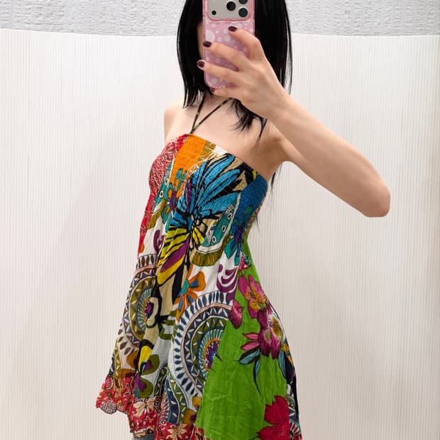 sunset patchwork tunic