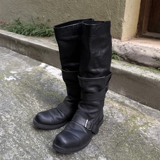 JPN 버클 레더 부츠