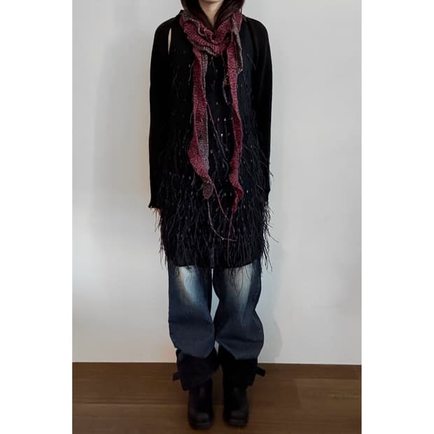 Talbots Feather-Trimmed Dress