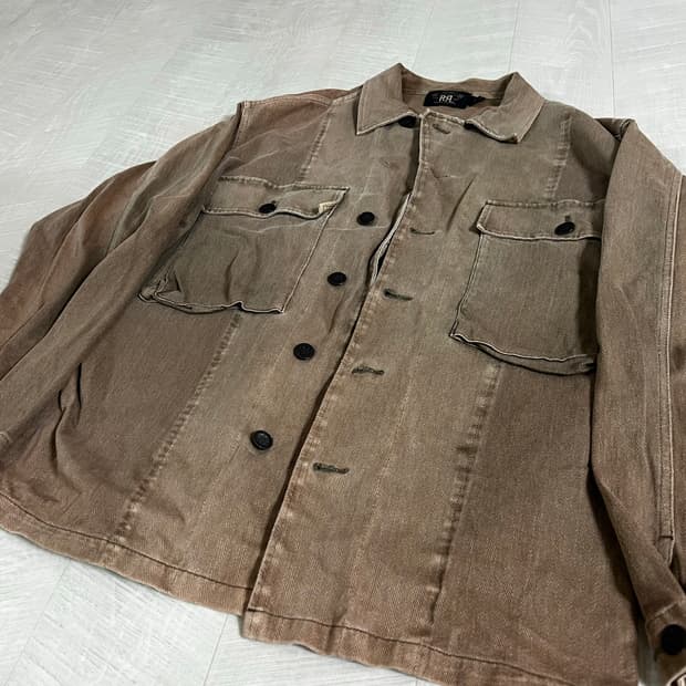M) RRL 밀리터리 셔츠 페이딩