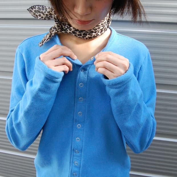 Beams boy snap button cardigan