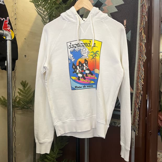 디스퀘어드2 서핑 도그 그래픽 후드티 #csz800