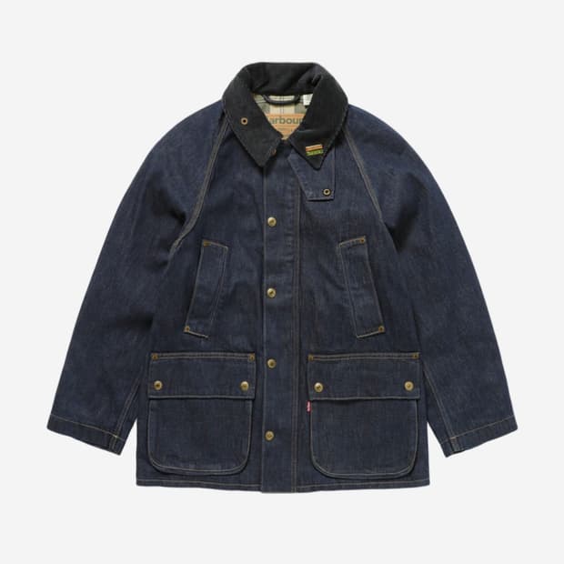 리바이스 x 바버 오버사이즈 비데일 자켓 다크 린스드 데님