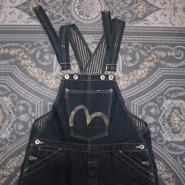 Evisu overalls denim