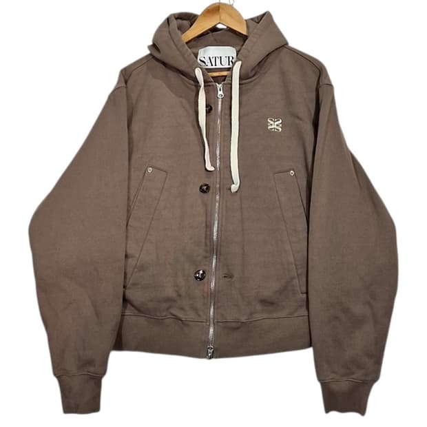 세터 자수로고 후드집업