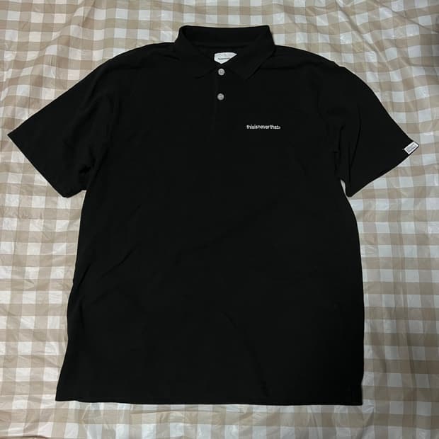 디스이즈네버댓 스펠로고 반팔카라티 L PK티 폴로티 블랙 검정