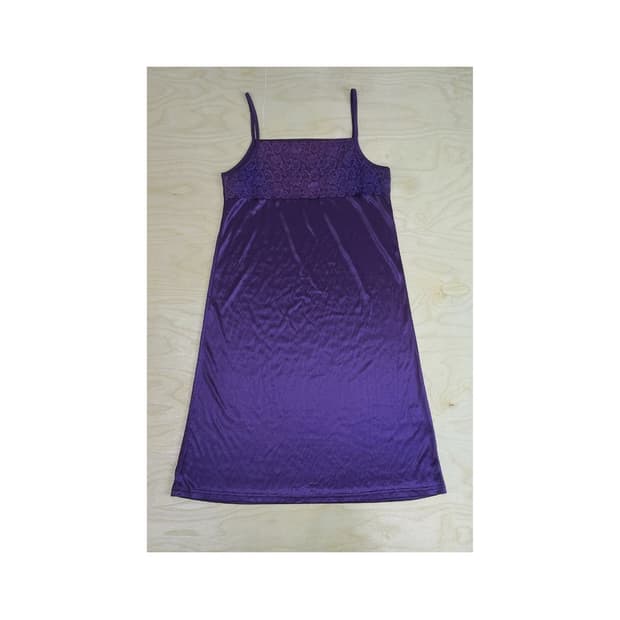 빈티지 보라 레이스 슬립 원피스