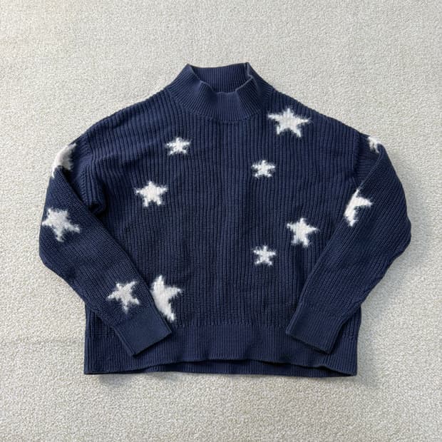 152 타미힐피거 키즈 스타 하프넥 니트 0209T