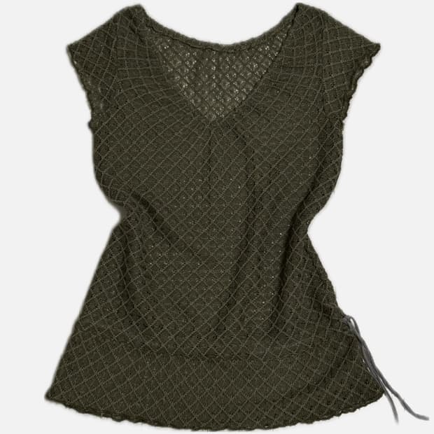 카키 네트 반팔