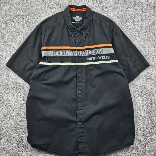할리데이비슨 바이커 하프 반팔 셔츠 ( XL ) / 11863