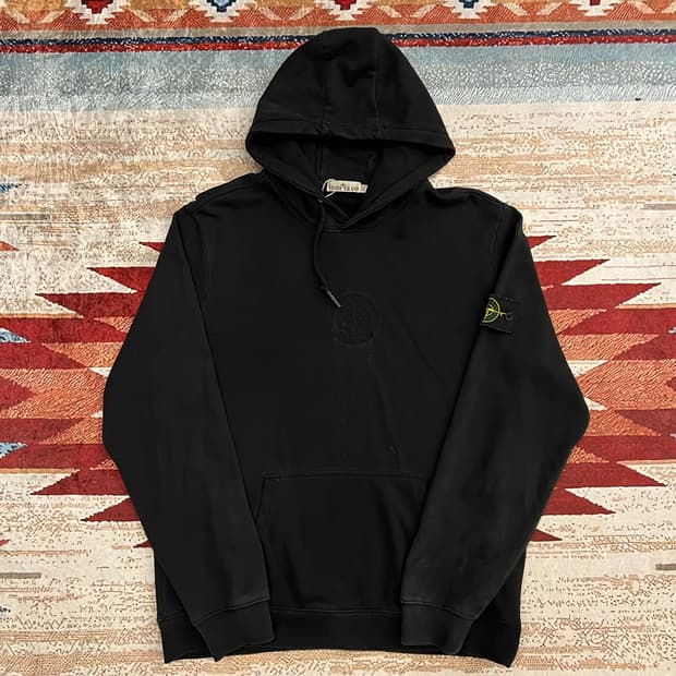 스톤아일랜드 X 슈프림 콜라보 와펜 후드티 [블랙] 3XL/115