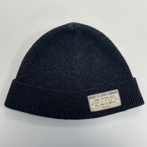 더블알엘 와치캡 비니 / 인디고 블랙