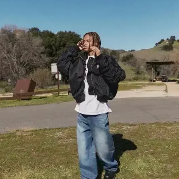 Stu 와이드 엠보 데님