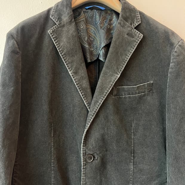 헨리코튼 남성 카키 코듀로이자켓 간절기자켓