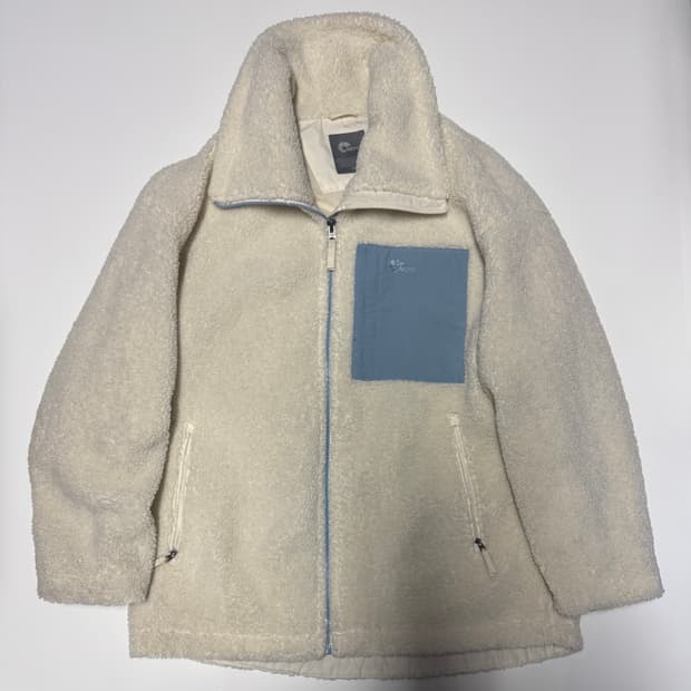 공용 네파 NEPA 오버핏 화이트 플리스 자켓 L ~ XL