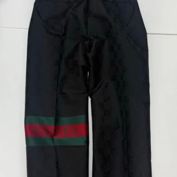 구찌 남성  자가드 블랙 바지  gucci