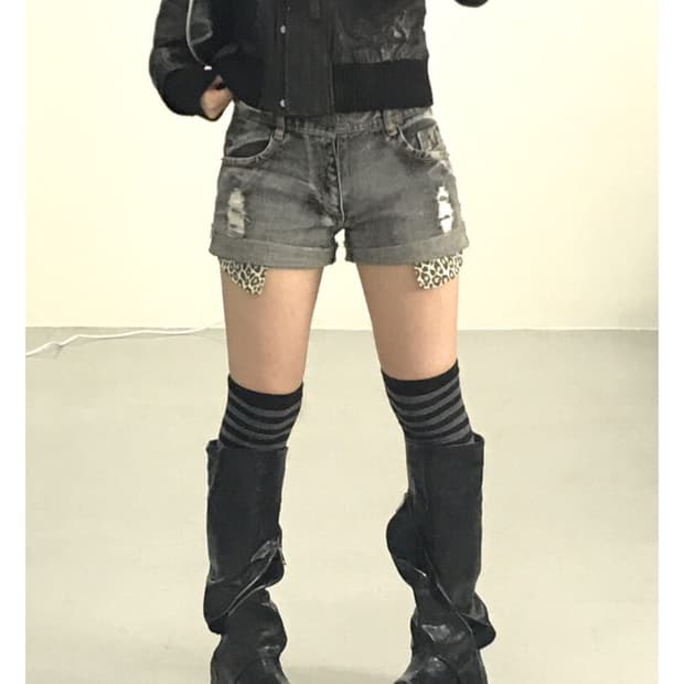 y2k Jpn Leo Pocket Detail Shorts