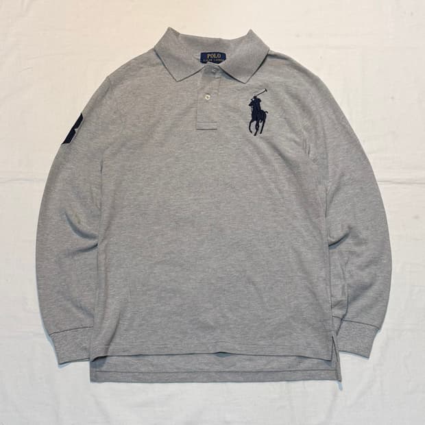 폴로 랄프로렌 빅포니 치프키프 롱슬립 카라티 그레이