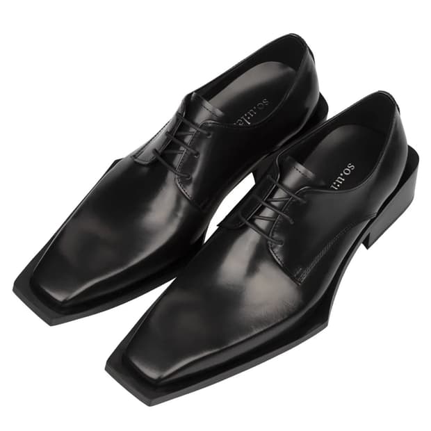 쏘유레슈어 Louis 블랙 더비슈즈